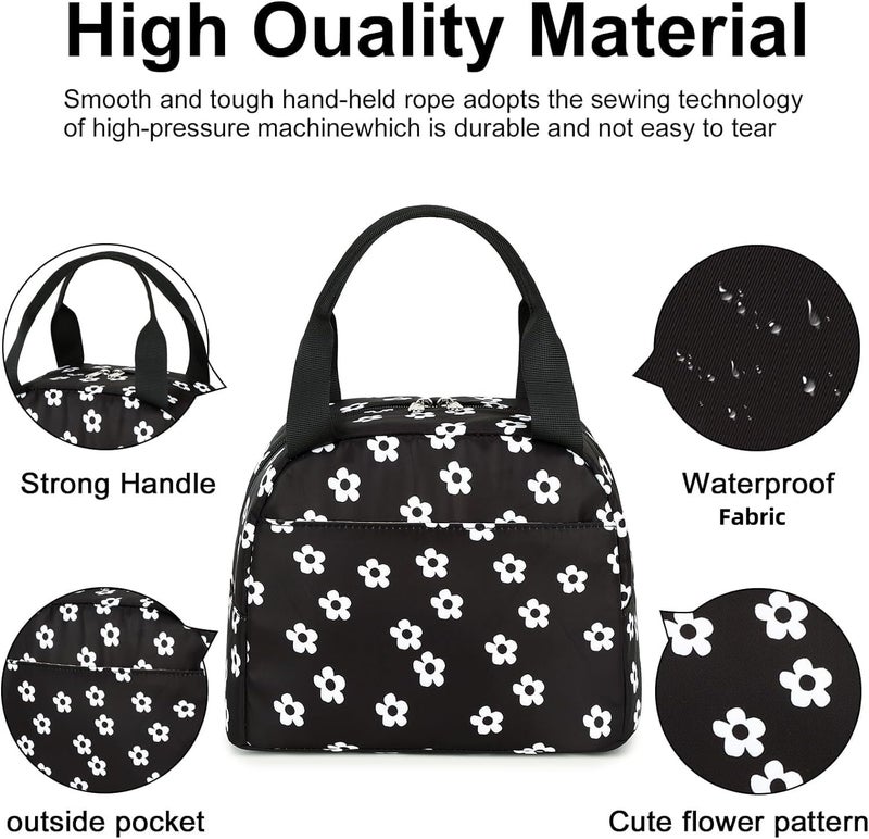 LEDAOU Lunch Box for Women Insulated Lunch Bag Lunch Tote Bags Leakproof Cooler Lunch Case for Travel Work Picnic - Image 3